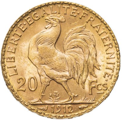 купить Франция 20 франков (francs) 1912