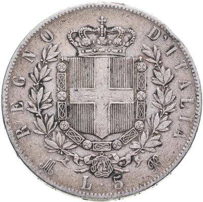 купить Италия 5 лир 1874