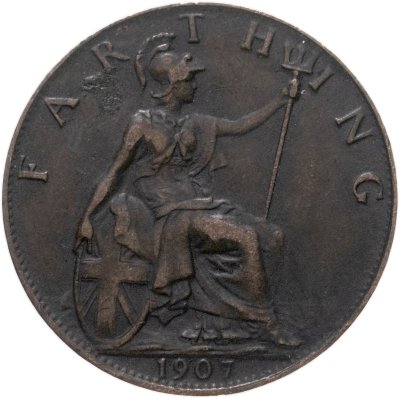 купить Великобритания 1 фартинг (farthing) 1907
