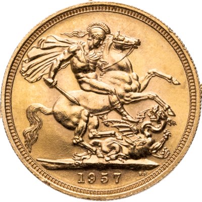 купить Великобритания 1 соверен 1957 Святой Георгий и Дракон