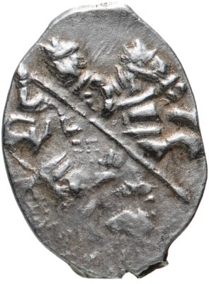 купить Лжедмитрий I (Григорий Отрепьев) копейка 1605-1606гг. чекан Пскова ПС (№ 256 по КГХ)