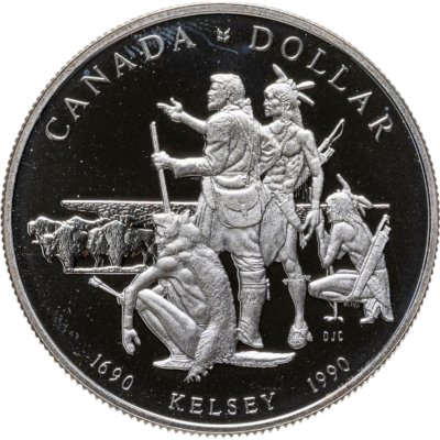 купить Канада 1 доллар (dollar) 1990 "300 лет путешествию Генри Келси"