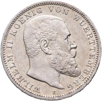 купить Германская Империя, Вюртемберг 3 марки (mark) 1910