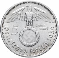 купить Германия (Третий рейх) 5 рейхсмарок (reichsmark) 1936 A орёл со свастикой
