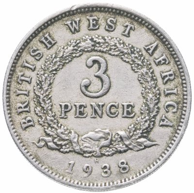 купить Британская Западная Африка 3 пенса (pence) 1938 H