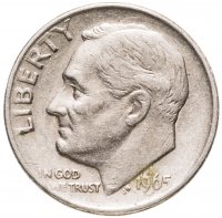 купить США 10 центов (дайм, one dime) 1965