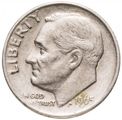 купить США 10 центов (дайм, one dime) 1965