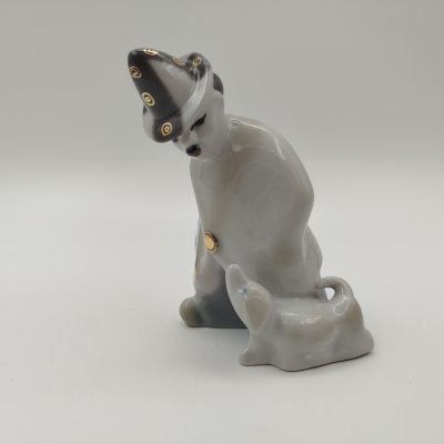 купить Статуэтка "Клоун Карандаш и собака Клякса", автор Мусиенко В.Т., фарфор, роспись, Полонский завод художественной керамики (Полонное ЗХК), СССР, 1973-1991 гг.