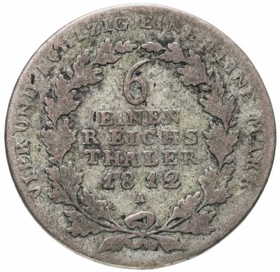 купить Германия, Пруссия 1/6 талера 1812