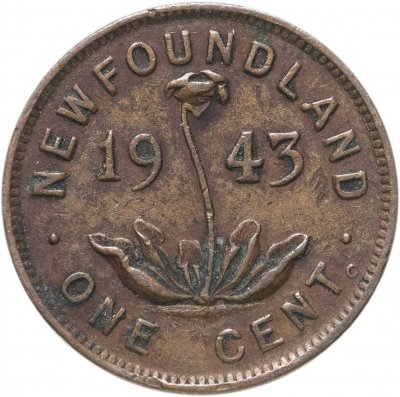 купить Ньюфаундленд 1 цент (cent) 1943