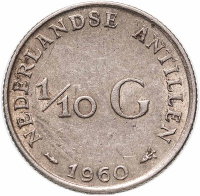 купить Нидерландские Антильские острова 1/10 гульдена (gulden) 1944-1960, случайный год