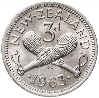 купить Новая Зеландия 3 пенса (pence) 1963