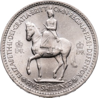 купить Великобритания 5 шиллингов 1953 "Коронация Королевы Елизаветы II"