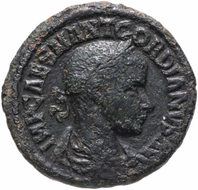 купить Римская Империя Гордиан III 238-244 гг сестерций (?) (реверс: Кибела стоит, слева бык, справа лев)