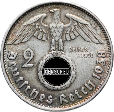 купить Германия (Третий Рейх) 2 рейхсмарки 1938, знак монетного двора "B" - Вена