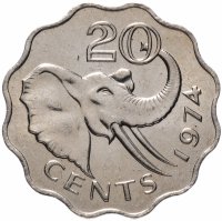 купить Свазиленд 20 центов (cents) 1974