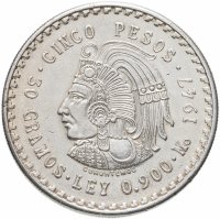 Купить Мексика 5 песо (pesos) 1947