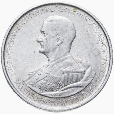купить Венгрия 5 пенго (пенгё, pengo) 1943 75 лет со дня рождения Адмирала Хорти