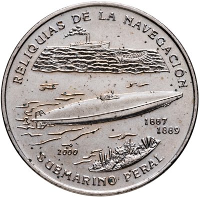 купить Куба 1 песо (peso) 2000 Реликвии судостроения - Подводная лодка "Пераль"