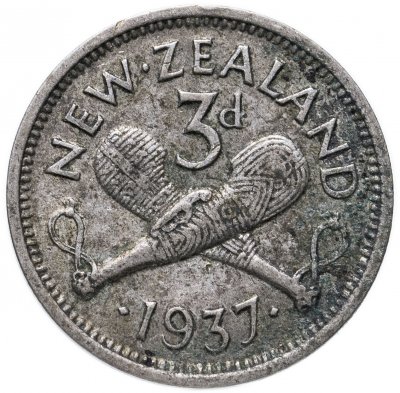 купить Новая Зеландия 3 пенса (pence) 1937
