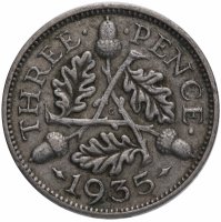 Купить Великобритания 3 пенса 1928-1936