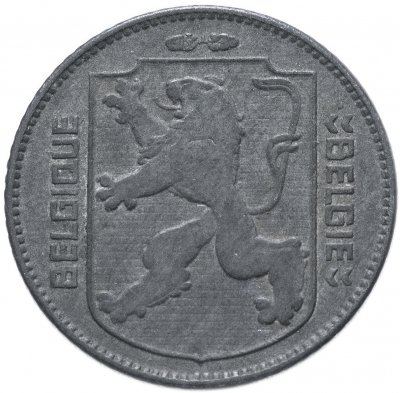 купить Бельгия 1 франк 1941 -1943 гг. Надпись - 'BELGIQUE - BELGIE'