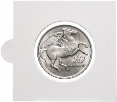 купить Греция 10 драхм (drachmai) 1973 ΕΛΛΗΝΙΚΗ ΔΗΜΟΚΡΑΤΙΑ "Греческая мифология - Пегас" в буклете