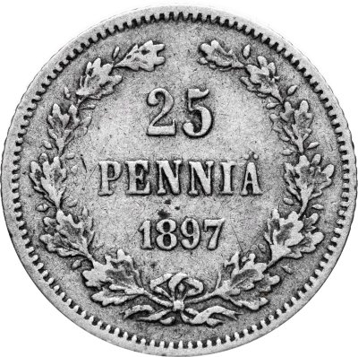 купить 25 пенни (pennia) 1897 L Российская Финляндия