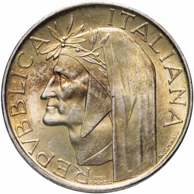 купить Италия 500 лир 1965 "700-летие со дня рождения Данте Алигьери"