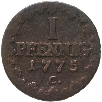 купить Германия, Саксония 1 пфенниг 1775