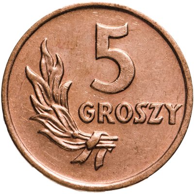купить Польша 5 грошей (groszy) 1949 (бронза)