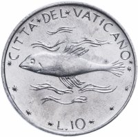 Купить Ватикан 10 лир 1971