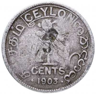 купить Цейлон 10 центов (cents) 1903