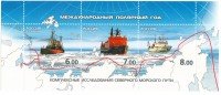 купить 2008. Международный полярный год, комплект из 3 марок (сцепка) #1247-1249