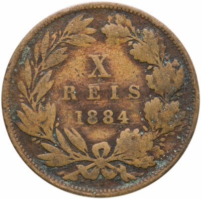 купить Португалия 10 рейс (reis) 1884