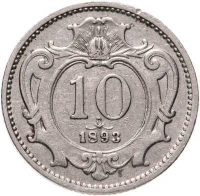 купить Австрия 10 геллеров (heller) 1893