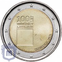 Купить Словения 2 евро 2019 "100 лет университету в Любляне"