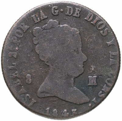 купить Испания 8 мараведи (maravedís) 1843