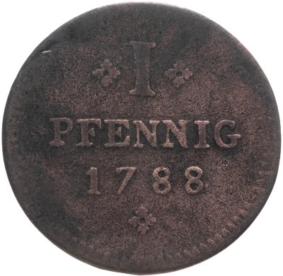 купить Германия, Франкфурт 1 пфенниг 1788