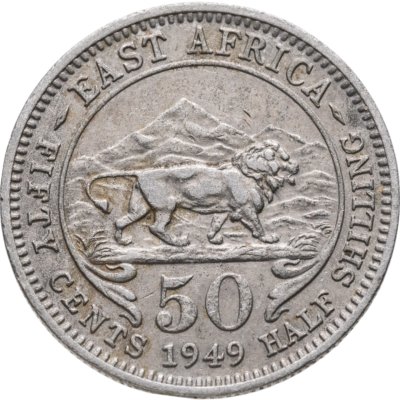 купить Британская Восточная Африка 50 центов (cents) 1949