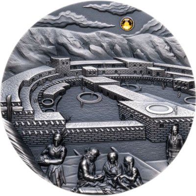 купить Палау 10 долларов 2024 "Петроглифы Сан Кинжал - Солнечный календарь Чако", в футляре с сертификатом