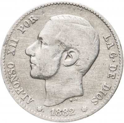 купить Испания 1 песета (peseta) 1882