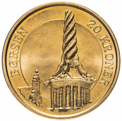 купить Дания 20 крон (kroner) 2003 "Башня Фондовой биржи Борсен, Копенгаген"
