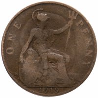 купить Великобритания 1 пенни 1919