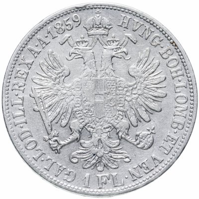 купить Австрия 1 флорин (florin) 1859 B
