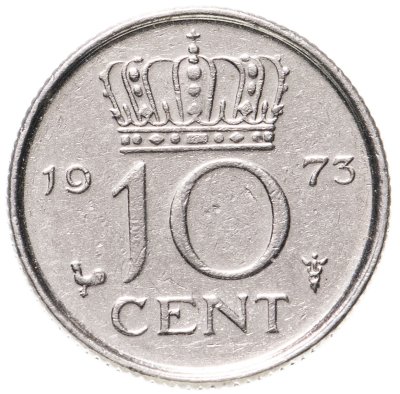 купить Нидерланды 10 центов 1973