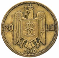 купить Румыния 20 леев (lei) 1930 KN Портрет Кароля II