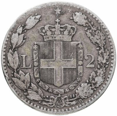 купить Италия 2 лиры 1882