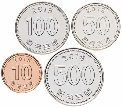 купить Южная Корея набор монет 2015-2016 (4 штуки)