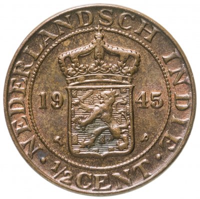 купить Голландская Ост-Индия 1/2 цента 1945